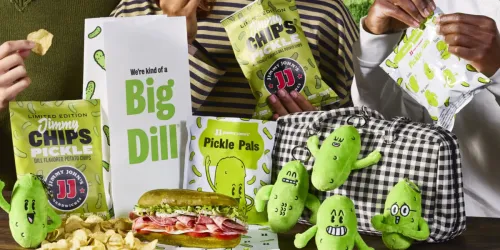 Jimmy John's Triple Pickle Meal 주문 시 무료 미스터리 피클 인형 증정