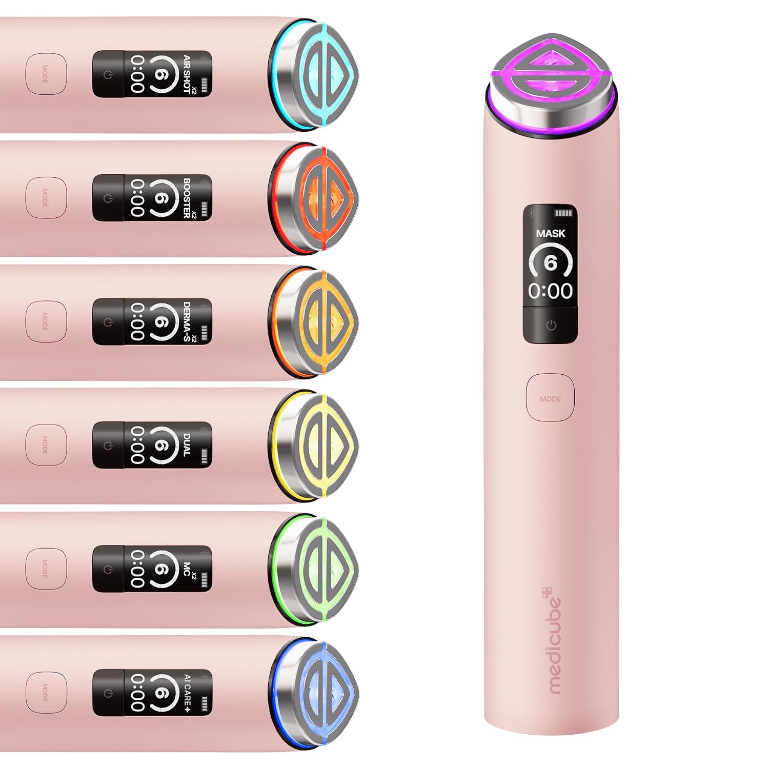 medicube Booster Pro X2™ - 7 in 1 글로우 뷰티 디바이스, 핑크