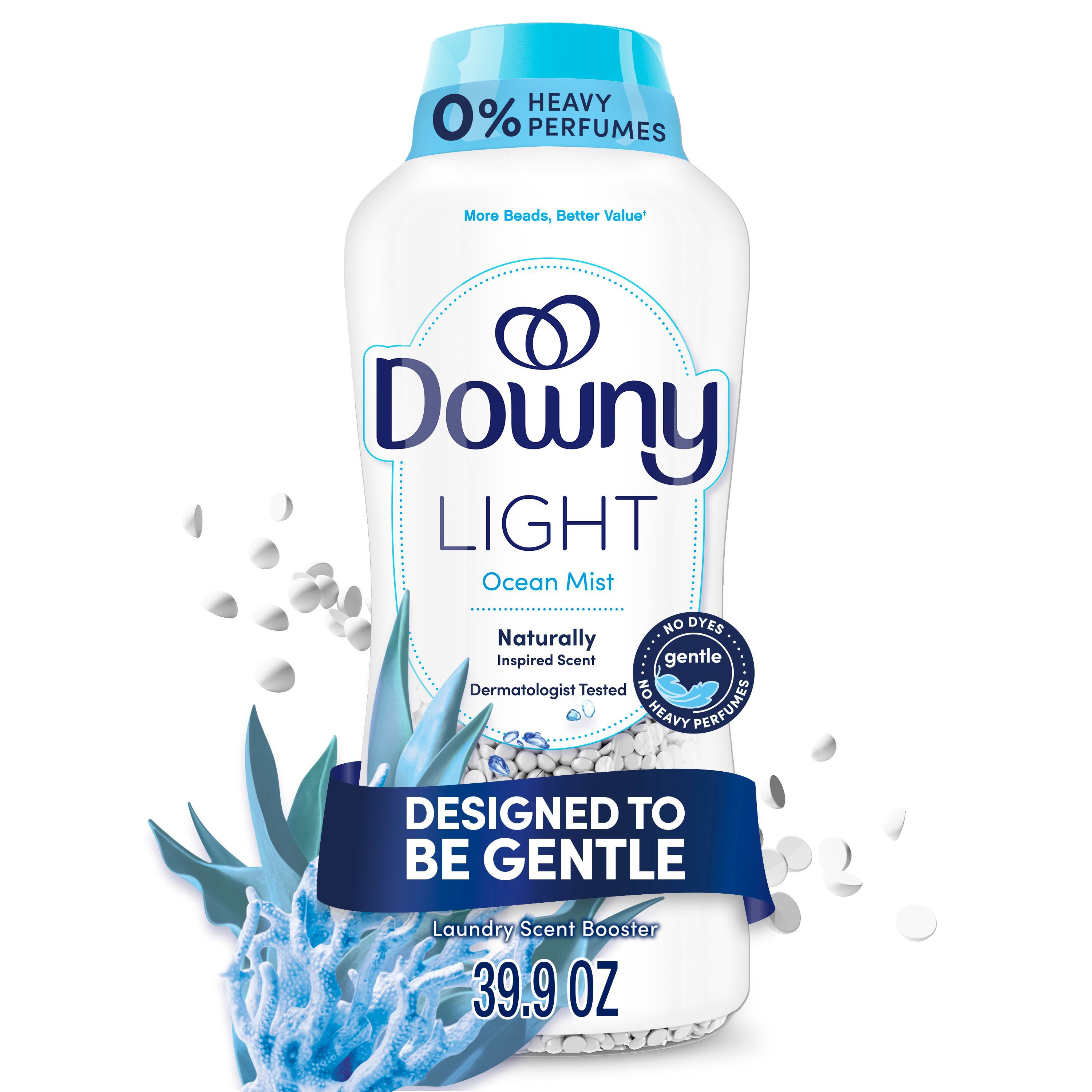 Downy Light 세탁용 인워시 센트 부스터 비즈 (Ocean Mist 향)