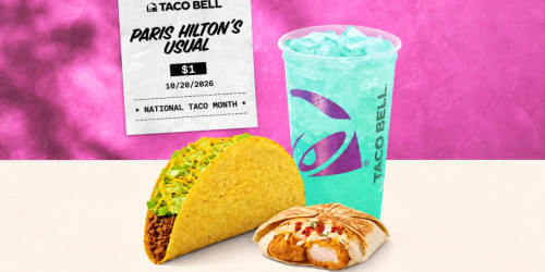 타코벨 파리스 힐튼 밀(Paris Hilton Meal) — $4에 제공