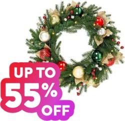 Amazon 리스(Wreaths), 가랜드(Garlands) 및 스웨그(Swags) 할인