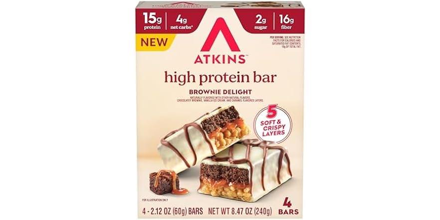 Atkins 하이 프로틴 바 브라우니 맛 (4개입)