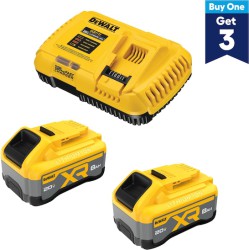 DeWalt 20V MAX XR 8Ah 배터리 2팩 및 충전기 세트