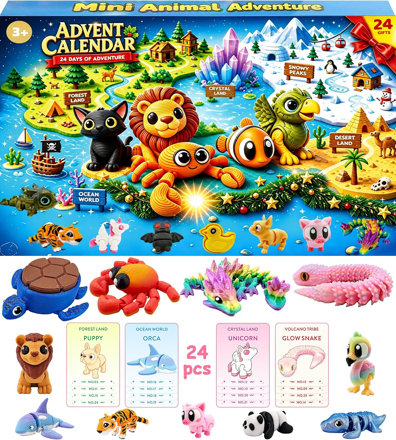 UIMIU 24 Days of Adventure 크리스마스 어린이용 카운트다운 캘린더