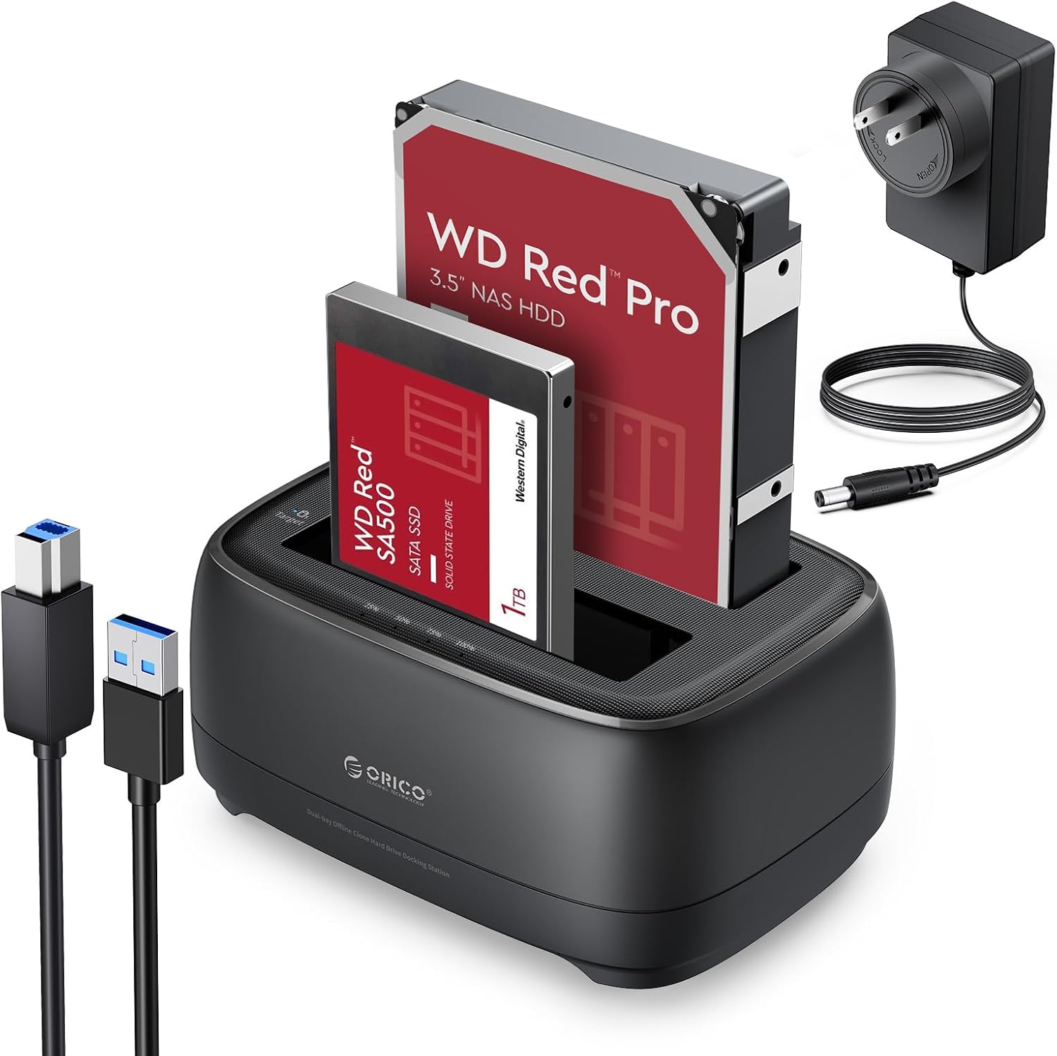 ORICO Dual Bay SATA 외장 하드 드라이브 도킹 스테이션