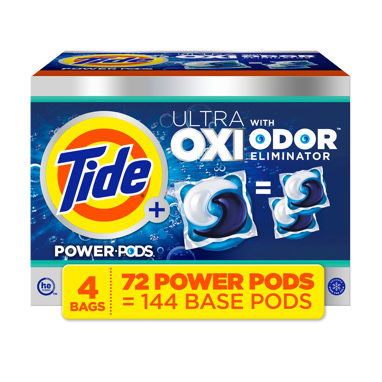Tide Power PODS + Ultra OXI 세탁 세제 72개입