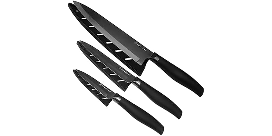 논스틱 티타늄 코팅 3pcs 칼 세트