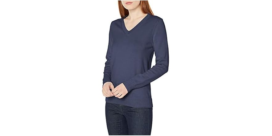Amazon Essentials 여성용 100% 면 V넥 스웨터