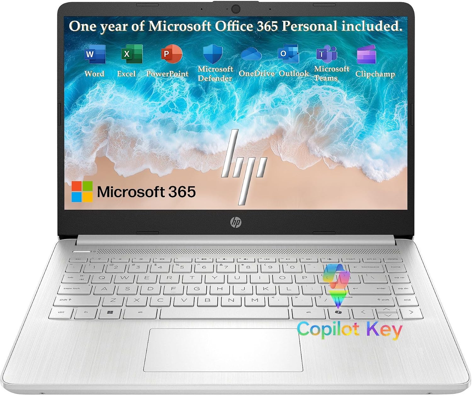 HP 2027 Everyday 노트북, Intel CPU, 128GB 저장용량, Copilot AI, Office 365 포함