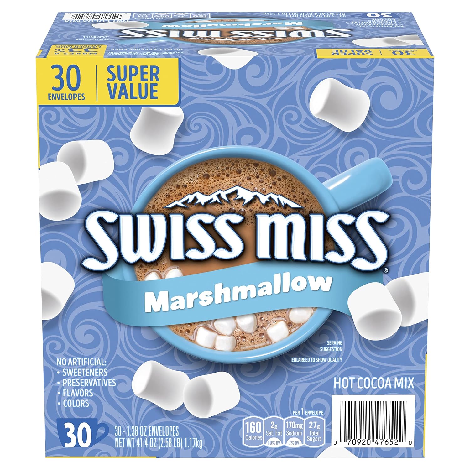 Swiss Miss 초콜릿 핫 코코아 믹스 (마시멜로 포함)