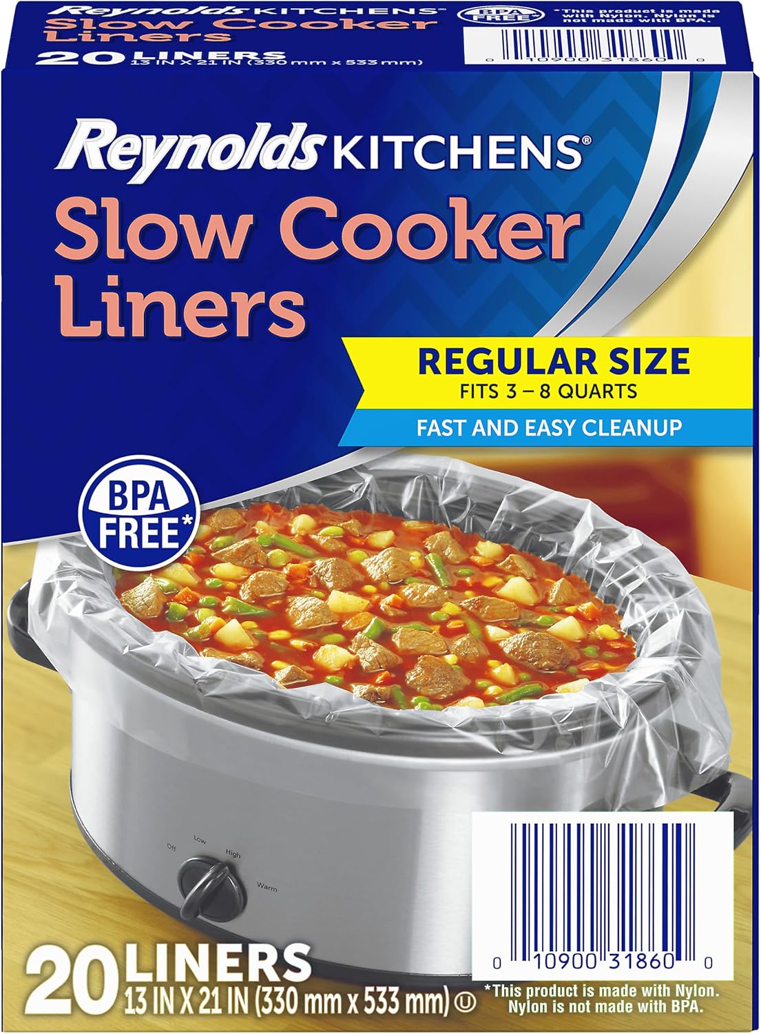 Reynolds Kitchens 슬로우 쿠커 라이너 20개입