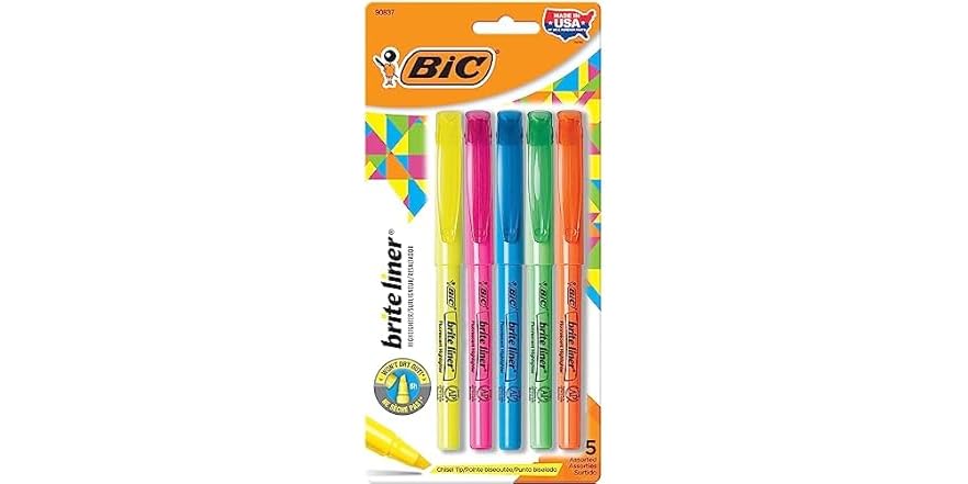 BIC Brite Liner 형광펜, 쐐기형 팁