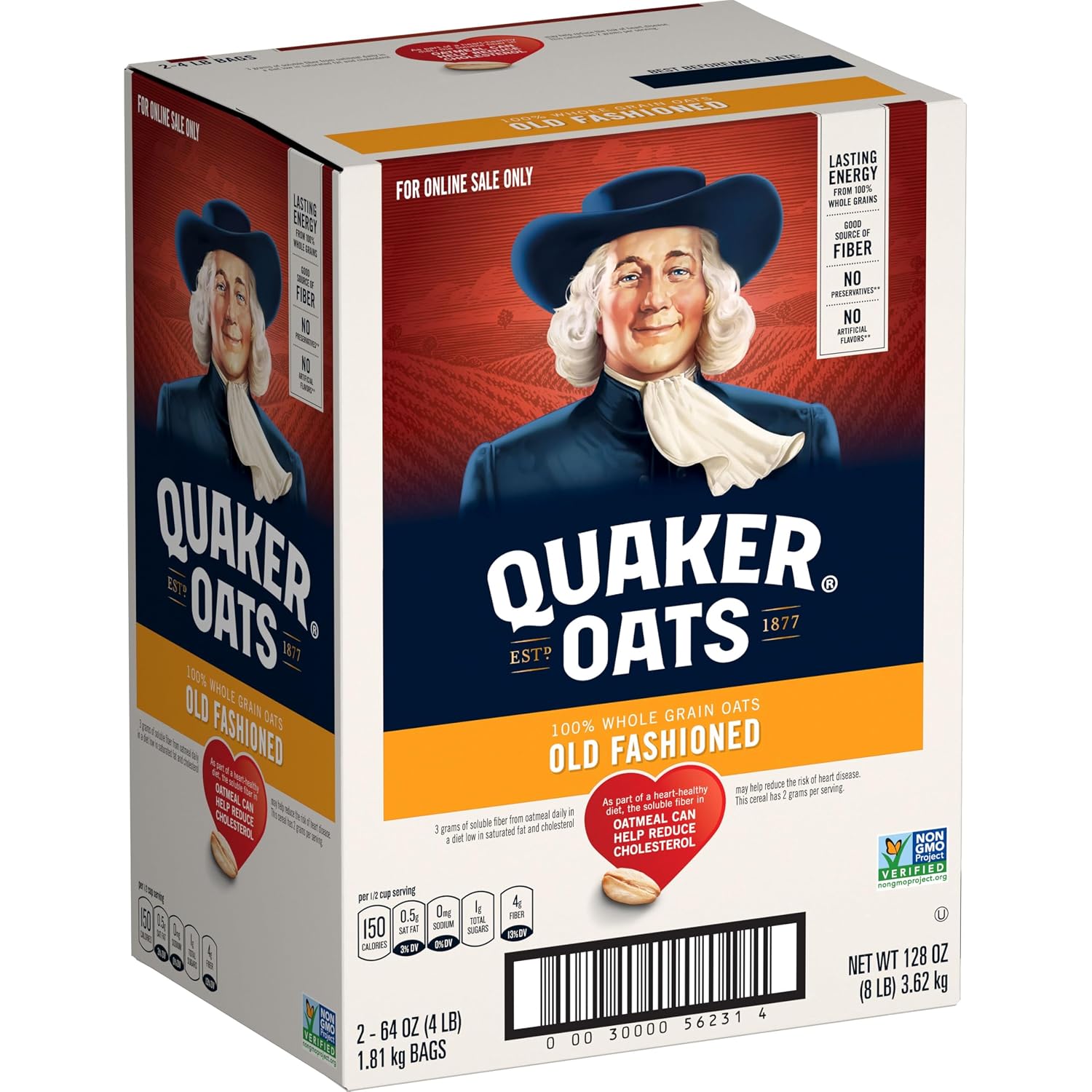 Quaker Old Fashioned Rolled Oats (2-Pack, 64oz)
