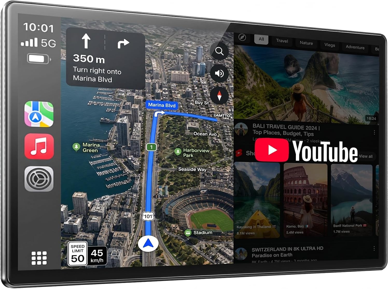 LAMTTO 11인치 무선 CarPlay 및 Android Auto 스크린