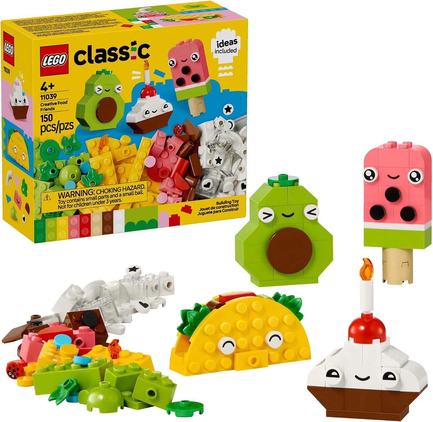 LEGO Classic Creative Food Friends 150-Piece Pretend Food Building Set