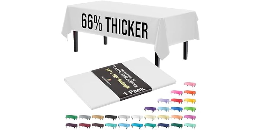 Premium 화이트 테이블 커버 (54 x 108)