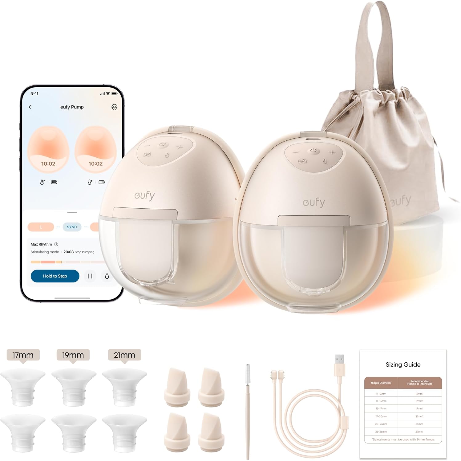 eufy Heated Wearable Breast Pump S1 온열 핸즈프리 유축기