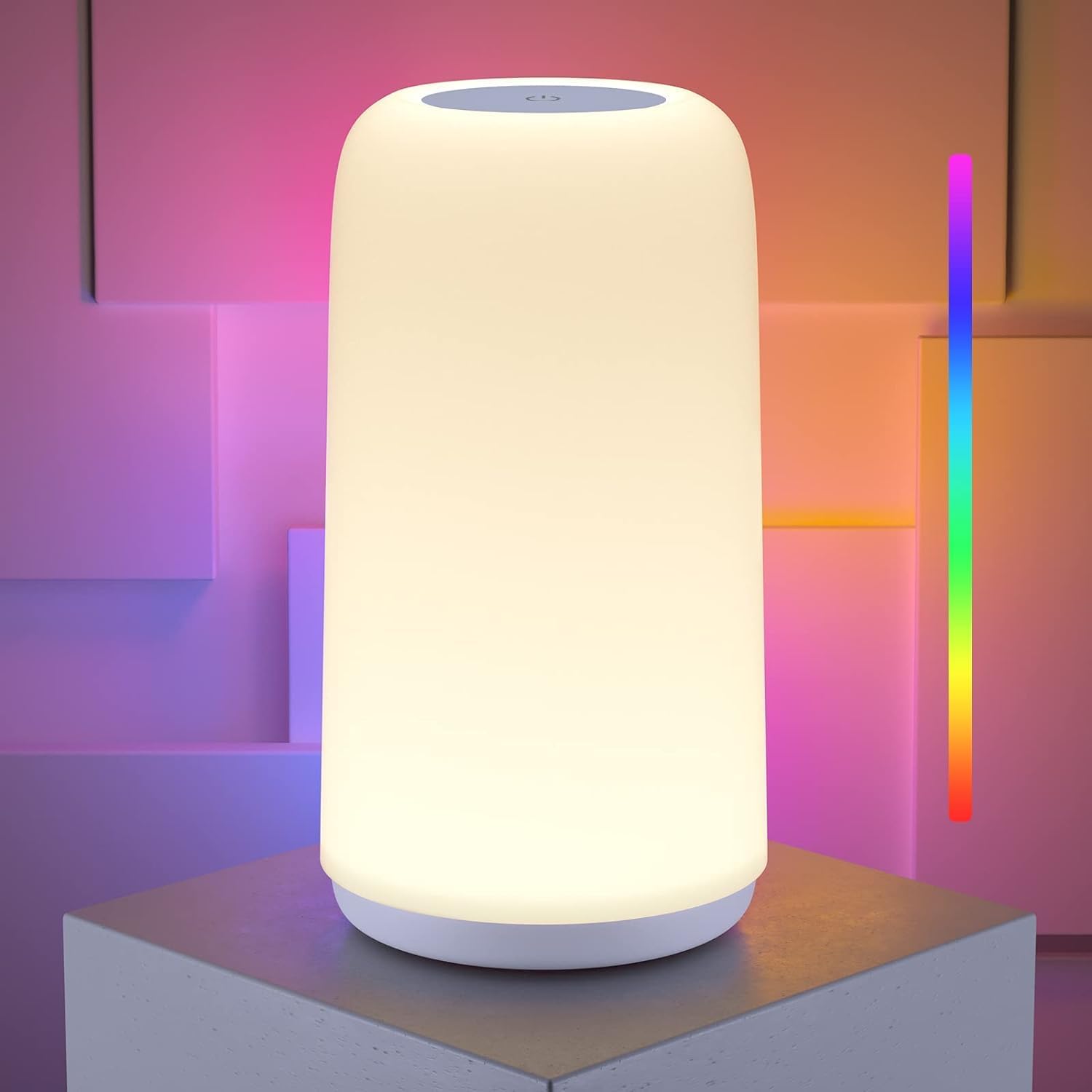 ROOTRO 터치 베드사이드 테이블 LED 램프 (RGB 모드)