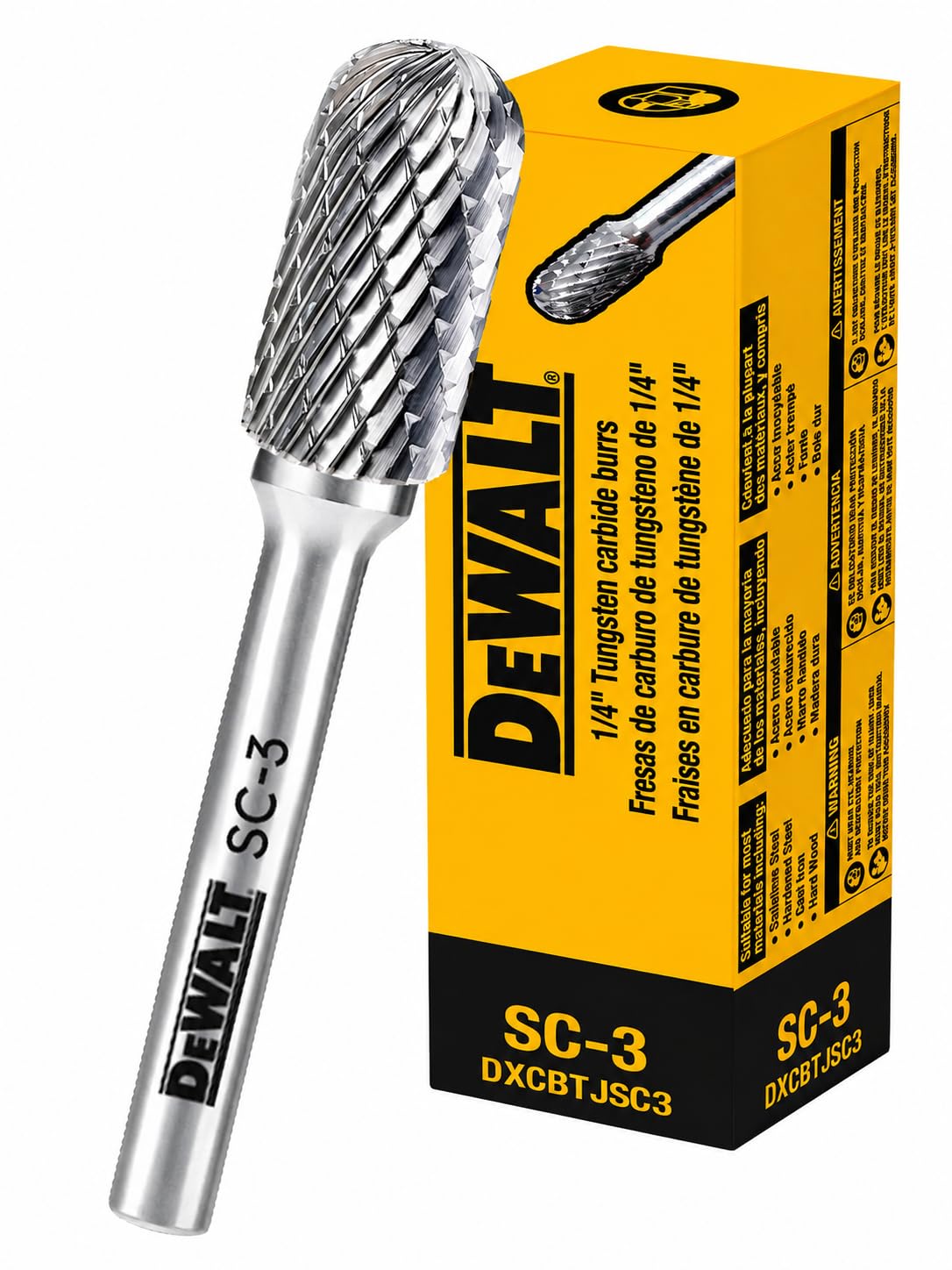 DEWALT SC-3 C10 텅스텐 카바이드 버(1/4인치 샹크)