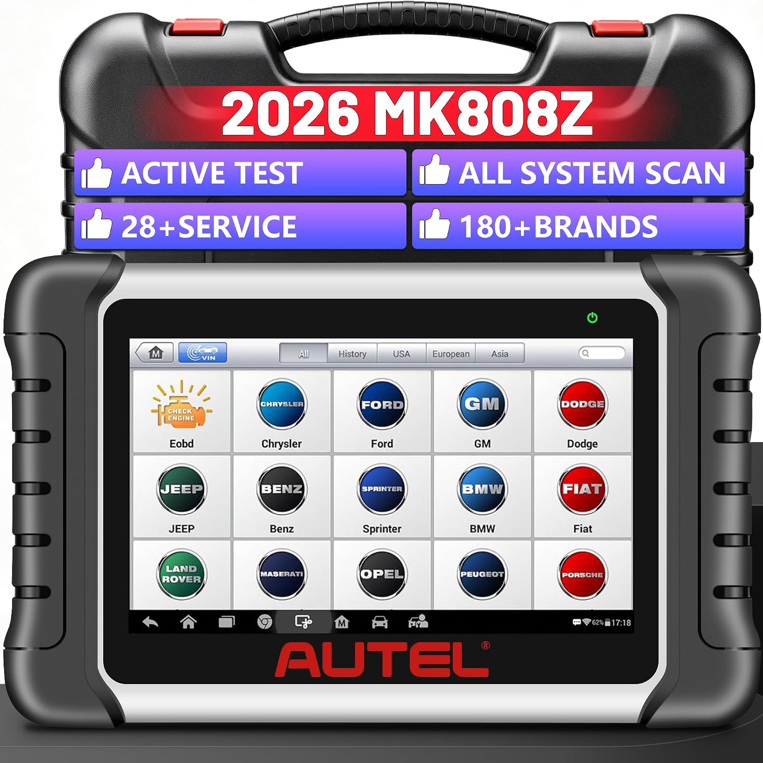 Autel MK808Z 양방향 OBD2 스캐너 진단 도구
