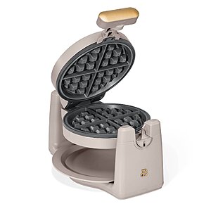 Beautiful By Drew Barrymore 회전식 벨기에 와플 메이커 (Porcini Taupe)