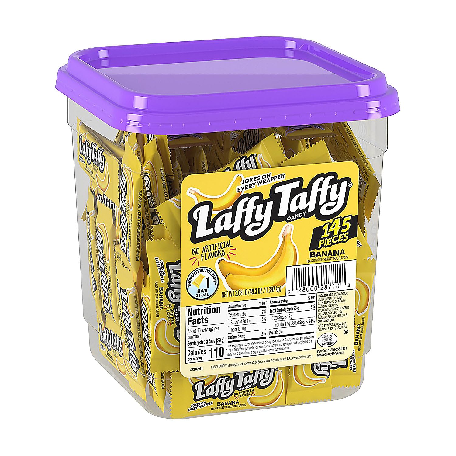 Laffy Taffy Candy Jar, Banana (145개입)