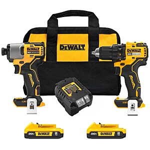 DEWALT 20V MAX 브러시리스 2-툴 파워 툴 콤보 키트