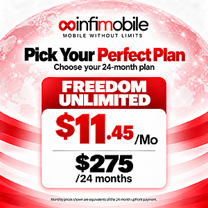 Infimobile 24개월 무제한 요금제 + 10GB 핫스팟