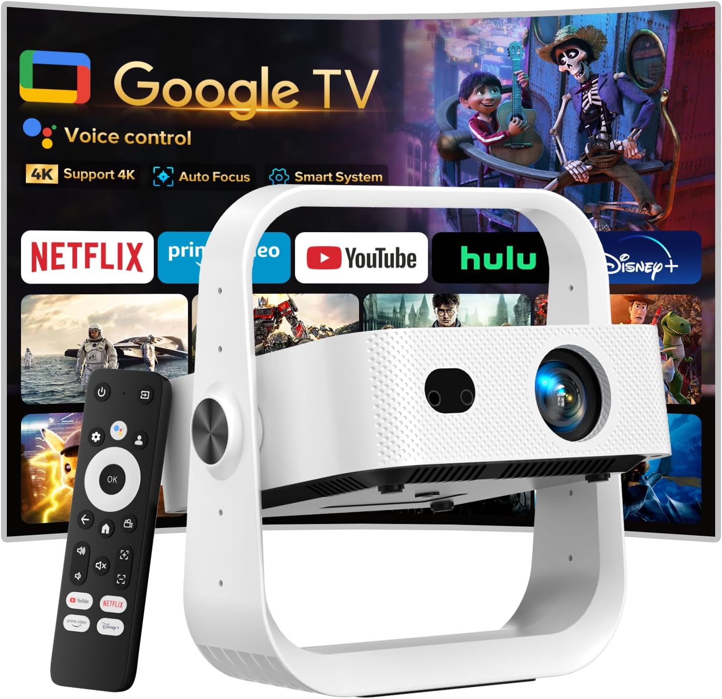 Pignynt 1080p Projector (Google TV 내장)