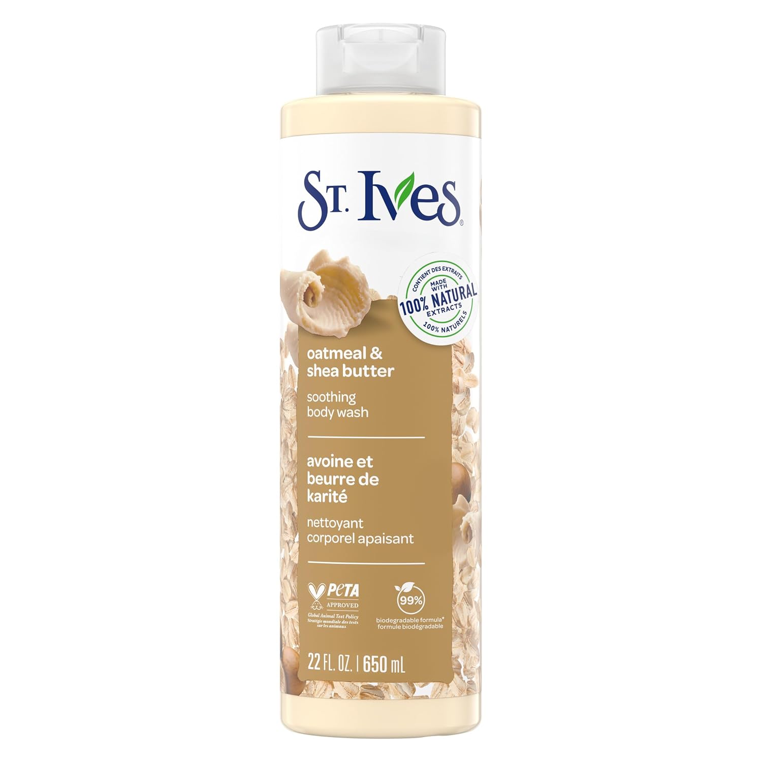 St. Ives Oatmeal & Shea Butter Body Wash (22oz)