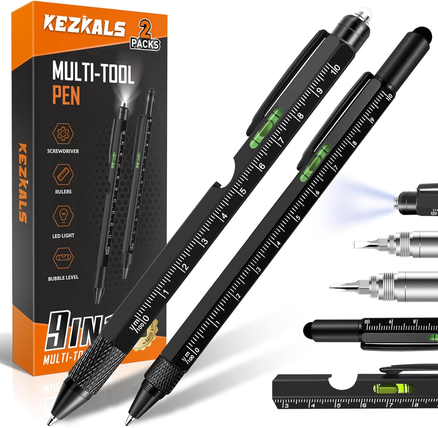 KEZKALS 9-in-1 & 6-in-1 알루미늄 멀티툴 펜 세트