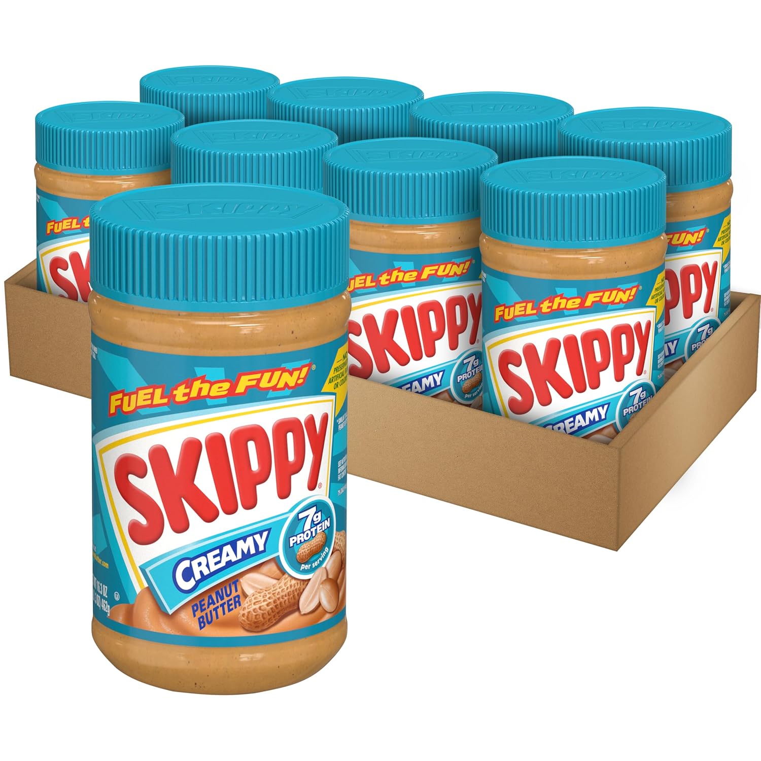 SKIPPY 크리미 피넛 버터 (8개 묶음)