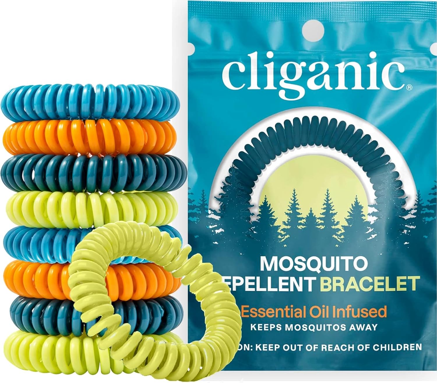 Cliganic 모기 퇴치 팔찌 (10개입)
