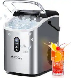 Ecozy 너겟 제빙기 (카운터탑용, 일일 33파운드 생산, 셀프 클리닝 포함)
