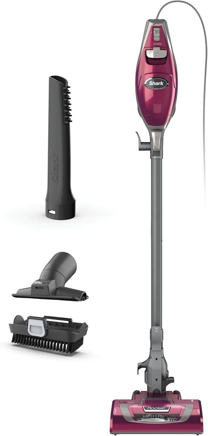 Shark Rocket Pet Plus 코드리스 스틱 청소기, Bordeaux, HV322
