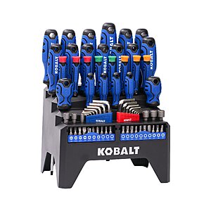 Kobalt 69피스 프로 그립 마그네틱 콤보 팁 드라이버 세트 및 랙