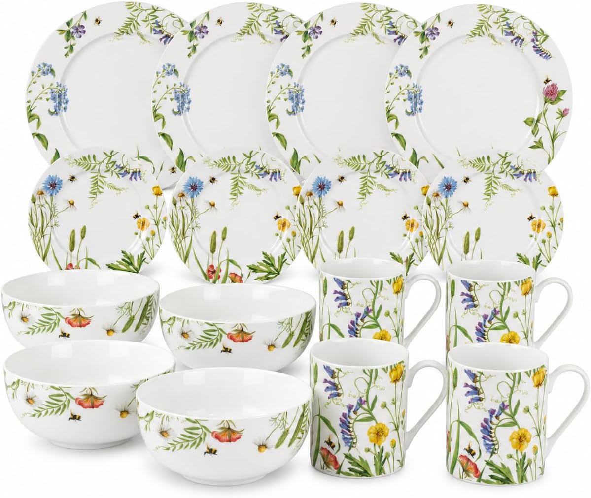 Portmeirion Home 16-Piece Dinnerware Set - Bumble Bee