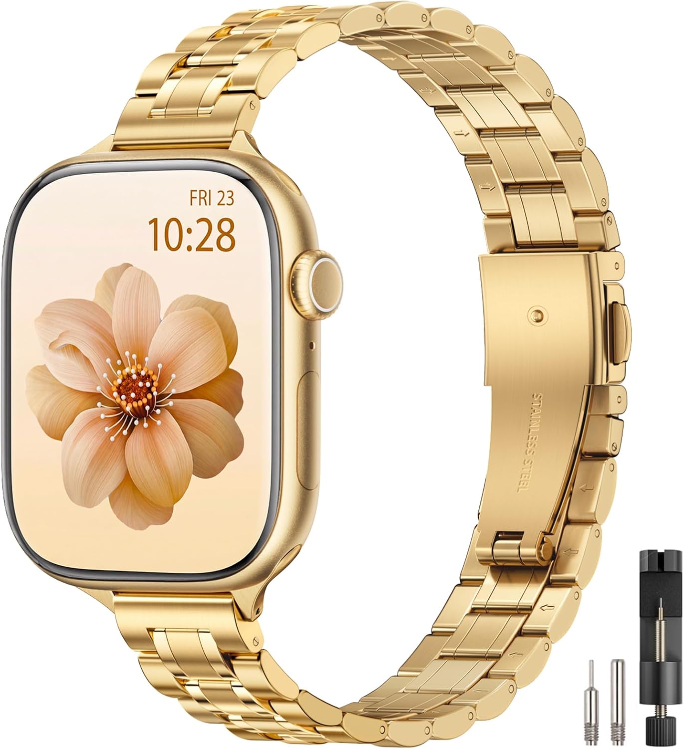 STIROLL Apple Watch용 얇은 금속 밴드