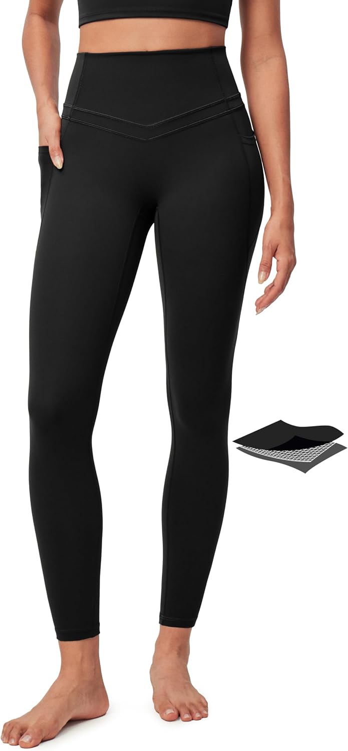IUGA 여성용 포켓 포함 압박 레깅스 (Tummy Control Yoga Pants)