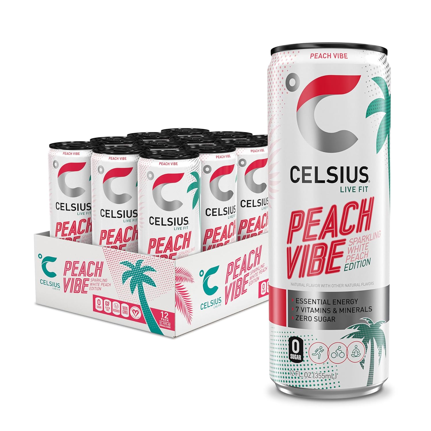 CELSIUS Sparkling Peach Vibe 12팩