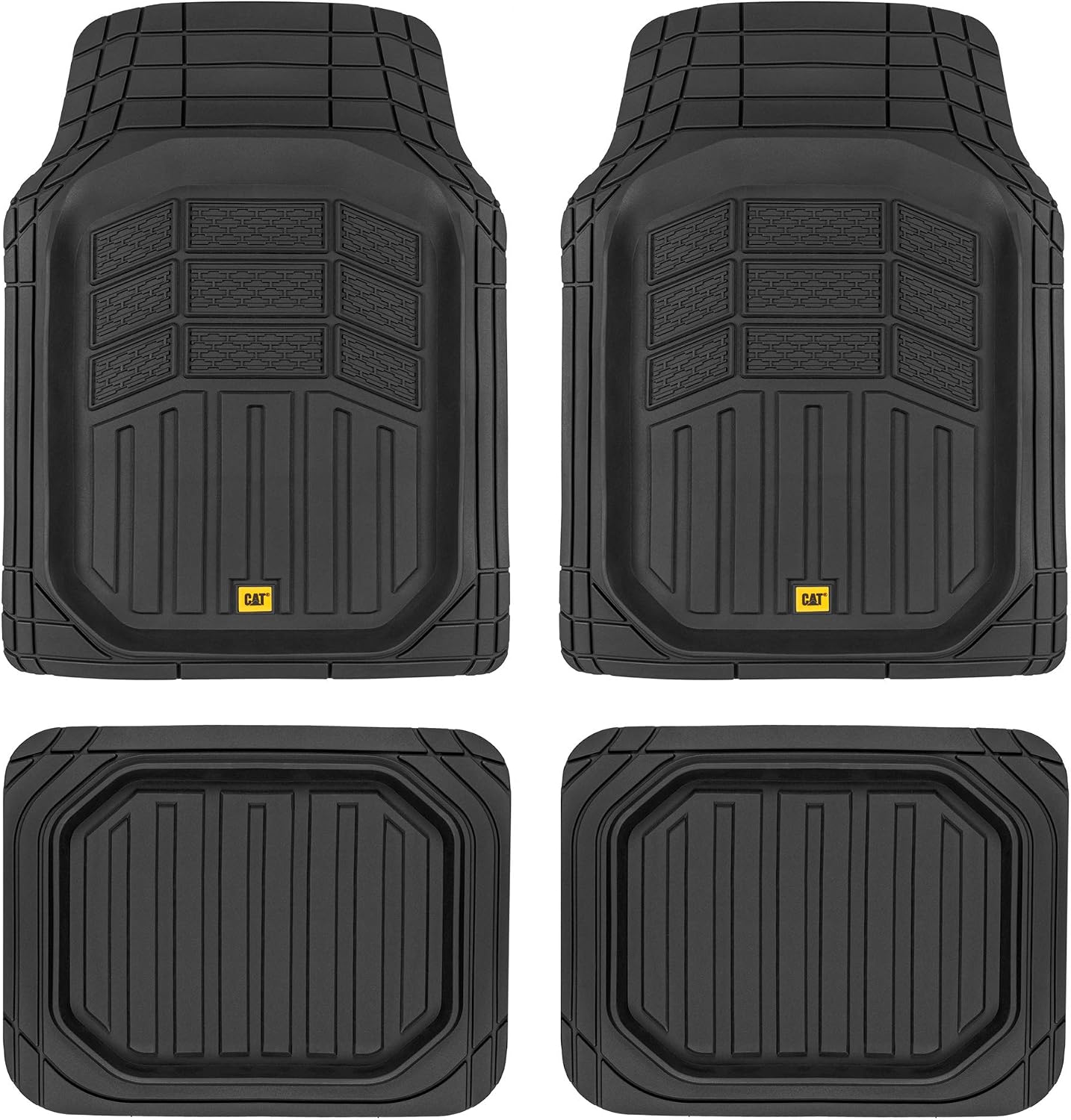 CAT CAMT-9014 4-Piece Heavy Duty Deep Dish Rubber Floor Mats