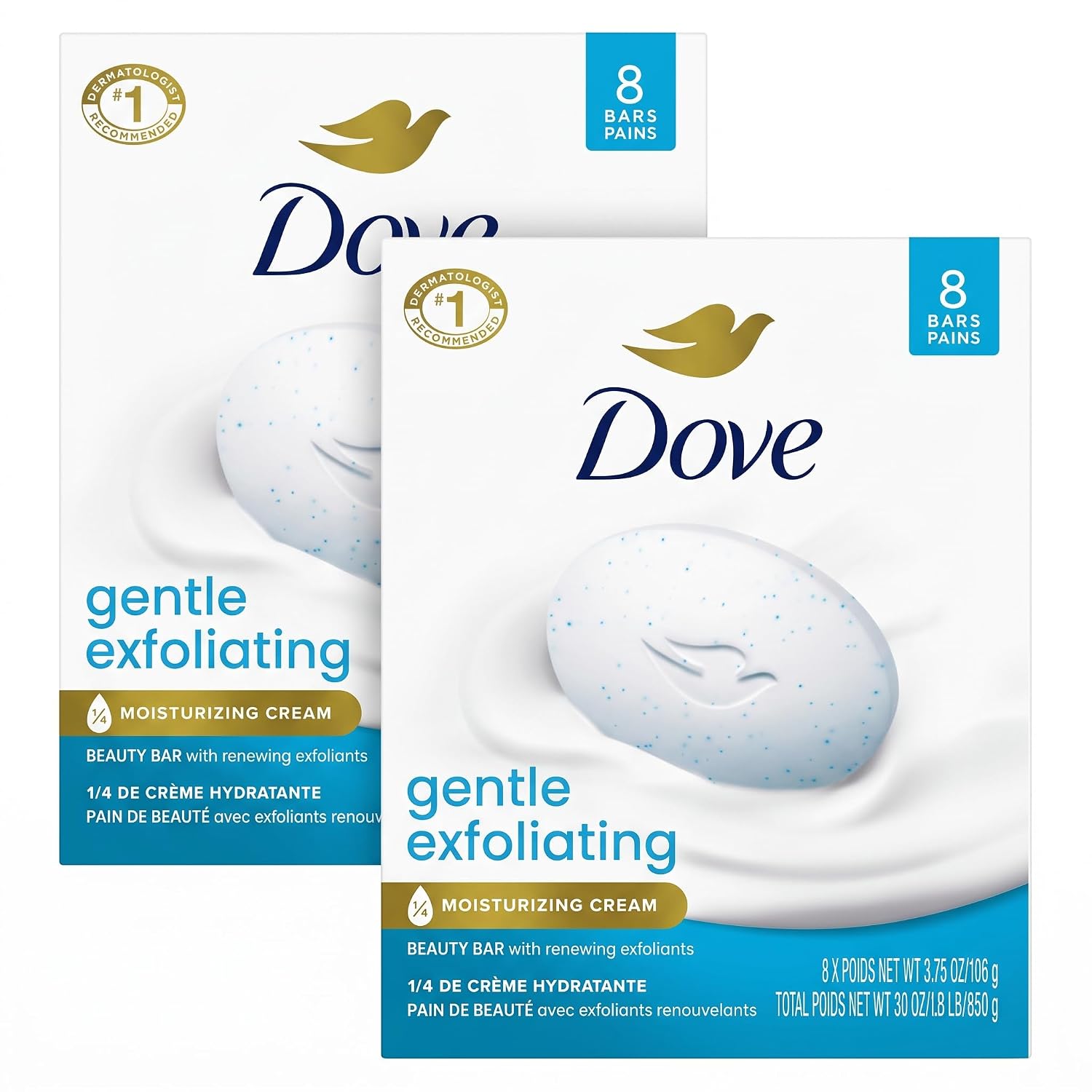 Dove Gentle Exfoliating Beauty Bar Soap (16개 팩)