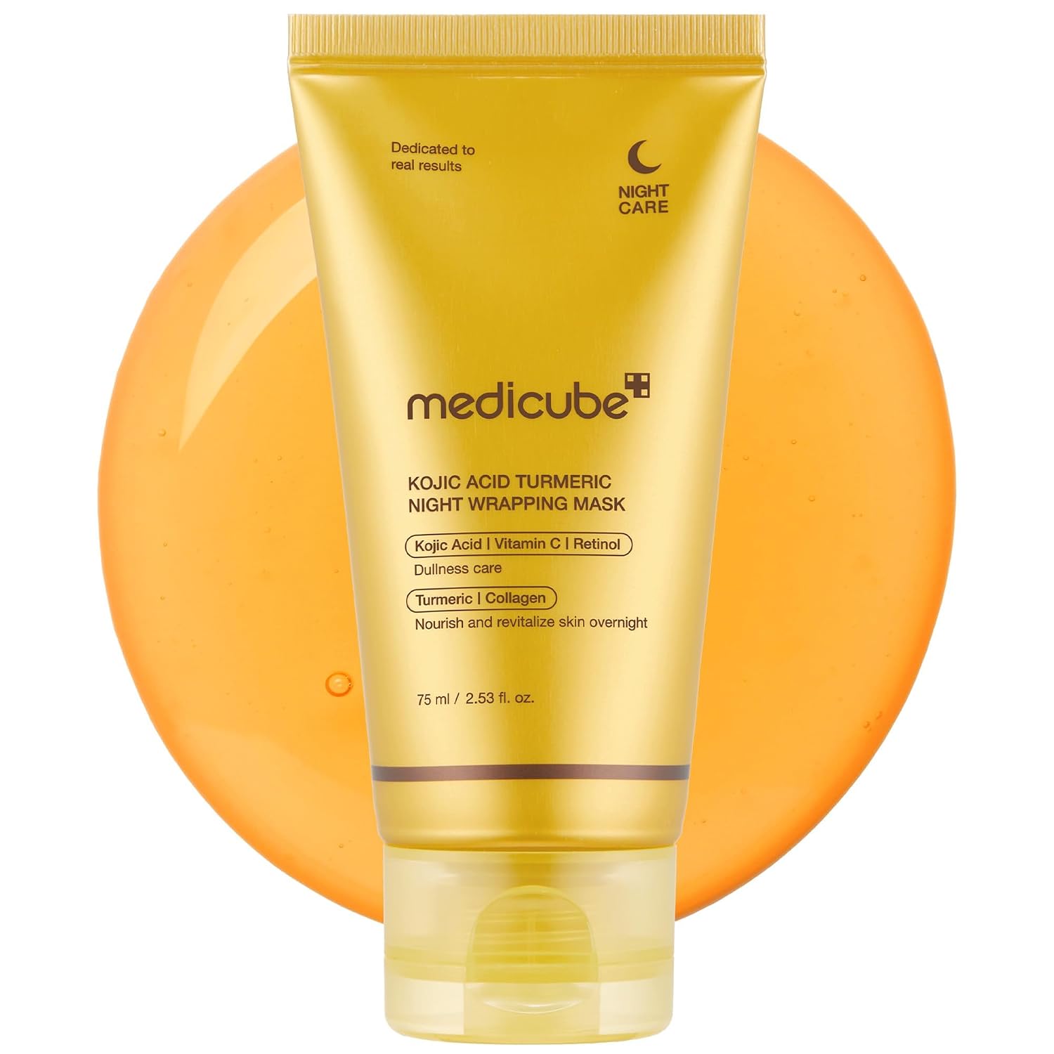 medicube Wrapping Mask Kojic Acid Turmeric - 밤샘 필오프 페이셜 마스크