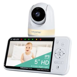 Babysense Prisma 비디오 베이비 모니터 (1개 카메라, Non-WiFi, 분할 화면, 야간 조명, 사운드 머신)