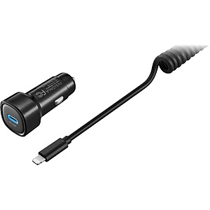 Insignia 20W 4ft USB-C to Lightning 코일형 차량용 충전기 키트